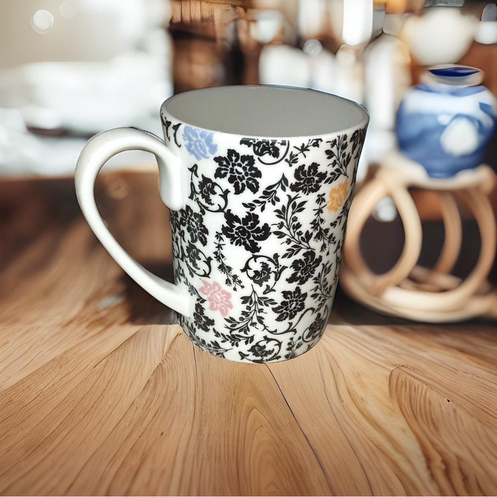 Coffee Cup Martha Stewart Collection For‎ Macy's Ceramic Floral Mug